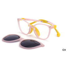 Load image into Gallery viewer, O-Q CLUB Kids Glasses Boys Girls Cat Eye Sunglasses Optical Magnetic Clip On Polarized UV400 Eyeglasses Frames 19977