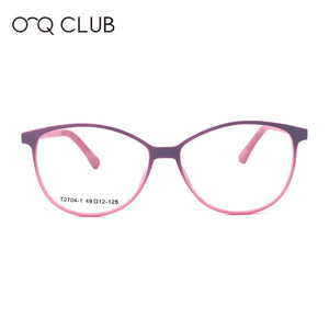 O-Q CLUB Kids  Round Glasses Frame TR90 Silicone Soft Spectacles Myopia Optical Children’s Eyeglasses T2704-1