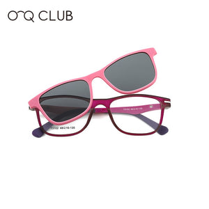 O-Q CLUB Kids Sunglasses Polarized Magnetic Clip-on Boys Girls Glasses TR90 Myopia Prescription Comfortable Eyeglasses T3102