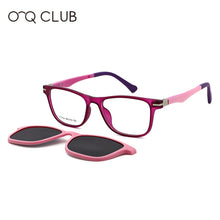 Load image into Gallery viewer, O-Q CLUB Kids Sunglasses Polarized Magnetic Clip-on Boys Girls Glasses TR90 Myopia Prescription Comfortable Eyeglasses T3102
