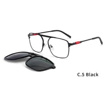 Load image into Gallery viewer, O-Q CLUB Men Sunglasses Magnetic Optical Prescription Glasses Clip On Square Business Metal Men Eyeglasses 69887