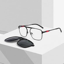 Load image into Gallery viewer, O-Q CLUB Men Sunglasses Magnetic Optical Prescription Glasses Clip On Square Business Metal Men Eyeglasses 69887
