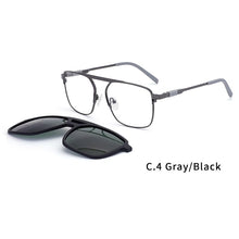 Load image into Gallery viewer, O-Q CLUB Men Sunglasses Magnetic Optical Prescription Glasses Clip On Square Business Metal Men Eyeglasses 69887