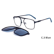 Load image into Gallery viewer, O-Q CLUB Men Sunglasses Magnetic Optical Prescription Glasses Clip On Square Business Metal Men Eyeglasses 69887