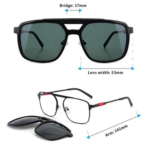 O-Q CLUB Men Sunglasses Magnetic Optical Prescription Glasses Clip On Square Business Metal Men Eyeglasses 69887