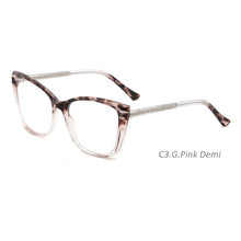 Load image into Gallery viewer, O-Q CLUB Women Glasses Cat Eye Optical Eyeglasses Frames Ultralight Ladies Myopia Eyewear Brand Design FT2137