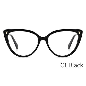 O-Q CLUB Women Glasses Frames Cat Eye  Acetate Spectacles Myopia Optical Prescription  Vintage Eyeglasses MG6108