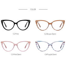 Load image into Gallery viewer, O-Q CLUB Women Glasses Frames Cat Eye  Acetate Spectacles Myopia Optical Prescription  Vintage Eyeglasses MG6108