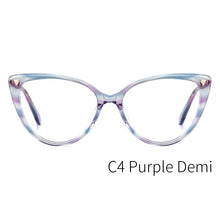 Load image into Gallery viewer, O-Q CLUB Women Glasses Frames Cat Eye  Acetate Spectacles Myopia Optical Prescription  Vintage Eyeglasses MG6108