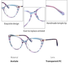 Load image into Gallery viewer, O-Q CLUB Women Glasses Frames Cat Eye  Acetate Spectacles Myopia Optical Prescription  Vintage Eyeglasses MG6108