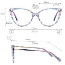 Load image into Gallery viewer, O-Q CLUB Women Glasses Frames Cat Eye  Acetate Spectacles Myopia Optical Prescription  Vintage Eyeglasses MG6108