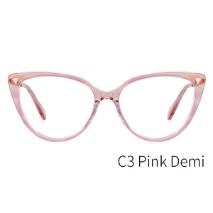 O-Q CLUB Women Glasses Frames Cat Eye  Acetate Spectacles Myopia Optical Prescription  Vintage Eyeglasses MG6108