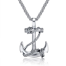 Load image into Gallery viewer, Punk Men&#39;s Necklace One Piece Anchor Pendants Stainless Steel Necklaces &amp; Pendants Fashion Men Jewelry Black/Gold/Silver