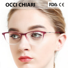 Load image into Gallery viewer, OCCI CHIAR Cat Eye Blue Light Glasses Frame Women Computer Glasses Decorative Myopia Prescription Eyeglasses Frames Fake Eyewear