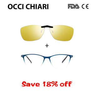 OCCI CHIAR Cat Eye Blue Light Glasses Frame Women Computer Glasses Decorative Myopia Prescription Eyeglasses Frames Fake Eyewear