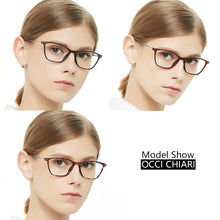 Load image into Gallery viewer, OCCI CHIAR Cat Eye Blue Light Glasses Frame Women Computer Glasses Decorative Myopia Prescription Eyeglasses Frames Fake Eyewear