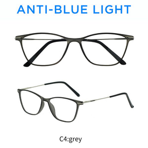 OCCI CHIAR Cat Eye Blue Light Glasses Frame Women Computer Glasses Decorative Myopia Prescription Eyeglasses Frames Fake Eyewear