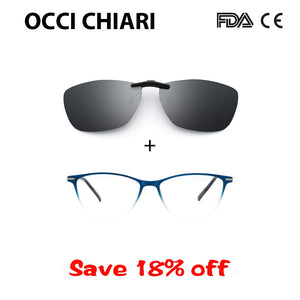 OCCI CHIAR Cat Eye Blue Light Glasses Frame Women Computer Glasses Decorative Myopia Prescription Eyeglasses Frames Fake Eyewear