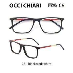 OCCI CHIARI Blue light glasses Frame Eyeglasses Frames Men prescription Acetate Male Spectacle Frames Optical Glasses