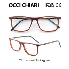 Load image into Gallery viewer, OCCI CHIARI Blue light glasses Frame Eyeglasses Frames Men prescription Acetate Male Spectacle Frames Optical Glasses
