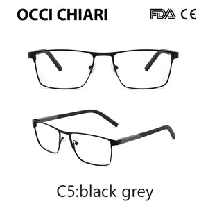 OCCI CHIARI Men Glasses Frame Optical Eyeglasses Frames Clear Lens Male Spectacles Oculos De Grau Father's Day Gift W-CRIFO