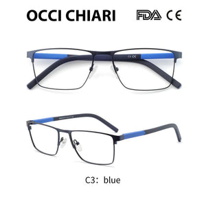 OCCI CHIARI Men Glasses Frame Optical Eyeglasses Frames Clear Lens Male Spectacles Oculos De Grau Father's Day Gift W-CRIFO