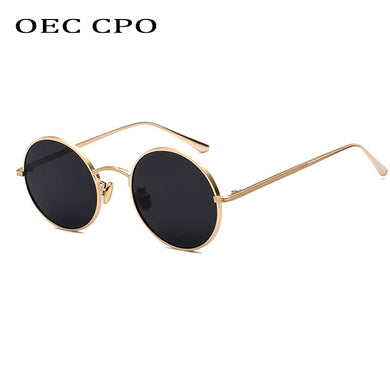 OEC CPO Classic Men Round Sunglasses Women Metal Frame UV400 Sun Glasses Men's Female Eyewear O90