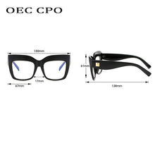 Load image into Gallery viewer, OEC CPO Clear Lens Square Glasses Women Men Vintage Optical Eyeglasses Spectacle Frame Transparent Glasses Unisex O1290