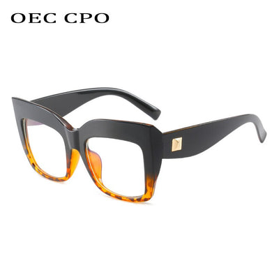 OEC CPO Clear Lens Square Glasses Women Men Vintage Optical Eyeglasses Spectacle Frame Transparent Glasses Unisex O1290