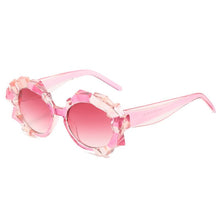 Load image into Gallery viewer, OEC CPO Crystal Frame Sunglasses Women Vintage Punk Round Sun Glasses Female Trendy Black Pink Steampunk Eyeglasses O361