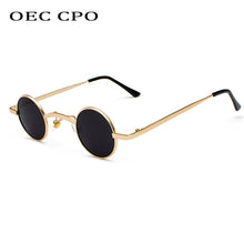 Load image into Gallery viewer, OEC CPO  Ladies Round Sunglasses Women Small Shades Brand Design Metal Men Sun Glasses For Female Shades O89