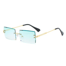 Load image into Gallery viewer, Fashion Popular Rimless Rectangle Sunglasses Women Men Shades Alloy Glasses UV400 O264