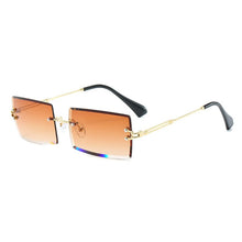Load image into Gallery viewer, Fashion Popular Rimless Rectangle Sunglasses Women Men Shades Alloy Glasses UV400 O264