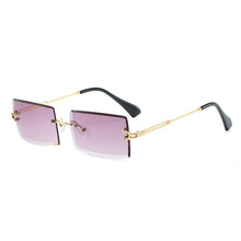 Load image into Gallery viewer, Fashion Popular Rimless Rectangle Sunglasses Women Men Shades Alloy Glasses UV400 O264