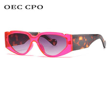 Load image into Gallery viewer, OEC CPO Punk Square Sunglasses Women Vintage Cat Eye Sunglasses Men Eyewear Retro Green Gray Shades UV400 Glasses O655