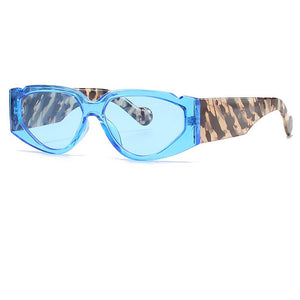 OEC CPO Punk Square Sunglasses Women Vintage Cat Eye Sunglasses Men Eyewear Retro Green Gray Shades UV400 Glasses O655
