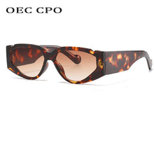 Load image into Gallery viewer, OEC CPO Punk Square Sunglasses Women Vintage Cat Eye Sunglasses Men Eyewear Retro Green Gray Shades UV400 Glasses O655