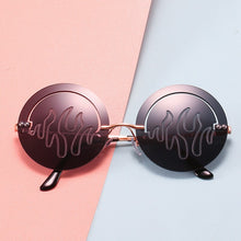 Load image into Gallery viewer, OEC CPO Rimless Sunglasses Women Vintage Round Hollow Sunglasses Men Personality Frameless Flame Glasses Shades Oculos