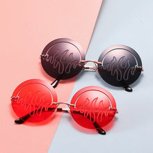 Load image into Gallery viewer, OEC CPO Rimless Sunglasses Women Vintage Round Hollow Sunglasses Men Personality Frameless Flame Glasses Shades Oculos