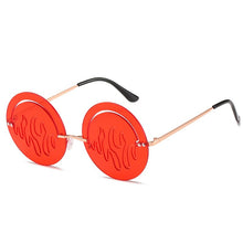 Load image into Gallery viewer, OEC CPO Rimless Sunglasses Women Vintage Round Hollow Sunglasses Men Personality Frameless Flame Glasses Shades Oculos