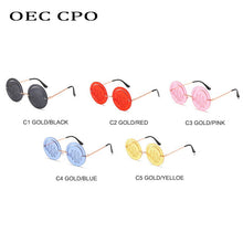Load image into Gallery viewer, OEC CPO Rimless Sunglasses Women Vintage Round Hollow Sunglasses Men Personality Frameless Flame Glasses Shades Oculos