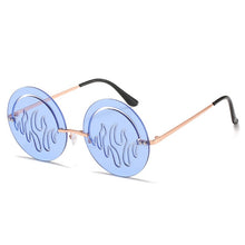 Load image into Gallery viewer, OEC CPO Rimless Sunglasses Women Vintage Round Hollow Sunglasses Men Personality Frameless Flame Glasses Shades Oculos