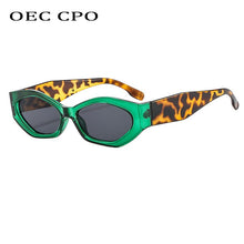 Load image into Gallery viewer, OEC CPO Square Sunglasses Women Vintage Green Black Sun Glasses Ladies Retro Brand Rectangle Eyeglasses Female UV400