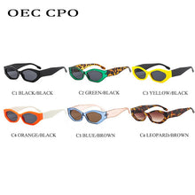 Load image into Gallery viewer, OEC CPO Square Sunglasses Women Vintage Green Black Sun Glasses Ladies Retro Brand Rectangle Eyeglasses Female UV400