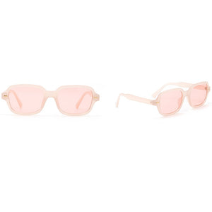 Fashion Unisex Square Sunglasses Men Women Fashion Small Frame Yellow Sunglasses Female Retro Rivet Glasses UV400