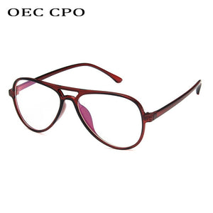 OEC CPO Vintage Clear Glasses Unisex Eyewear Pilot EyeGlass Optical Glasses Frame Transparent Lens O408