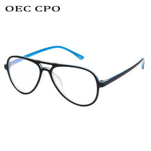 OEC CPO Vintage Clear Glasses Unisex Eyewear Pilot EyeGlass Optical Glasses Frame Transparent Lens O408