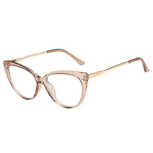 Load image into Gallery viewer, OEC CPO Ladies Optical Cat eye Glasses Women Prescription Eyewear Frame Female Vintage Metal Clear Lens Spectacles O1164