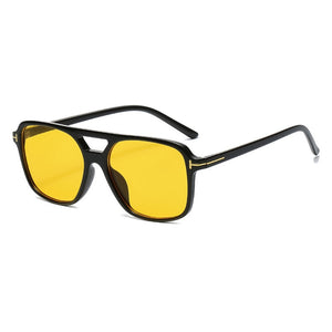 OEC CPO Square Sunglasses Unique Yellow Color Glasses Female Outdoor Ocean Blue Green Party Eyewear UV400 Oculos