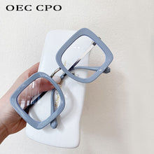 Carica l&#39;immagine nel visualizzatore di Gallery, OEC CPO Occhiali quadrati overside Donna Uomo Montature per occhiali ottici trasparenti Occhiali da vista trasparenti femminili 0631 